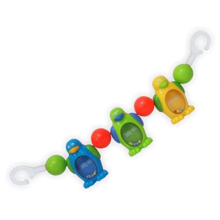 Barškutis vežimėliui "Pingvinai"