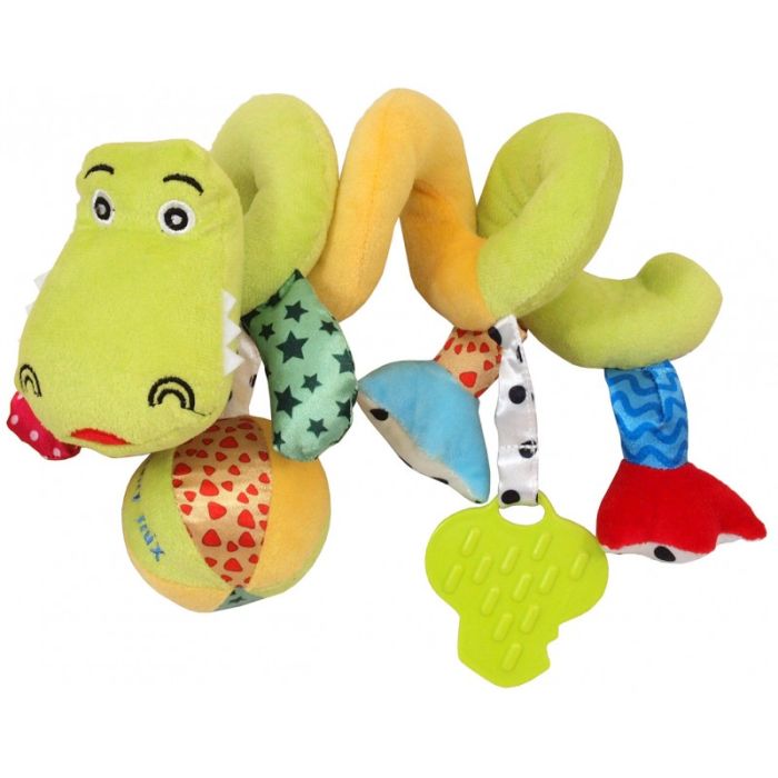 Minkštas žaislas spiralė "Krokodilas"