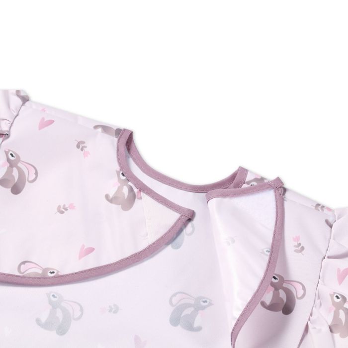 Babyono prijuostė neperšlampama su kišene nuo 6 mėn triušis rožinis 1641/03