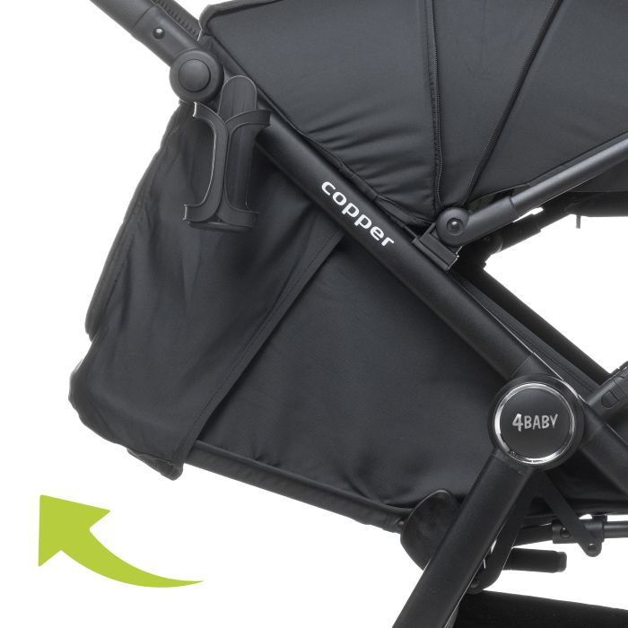 4Baby sportinis vežimėlis COPPER juodas