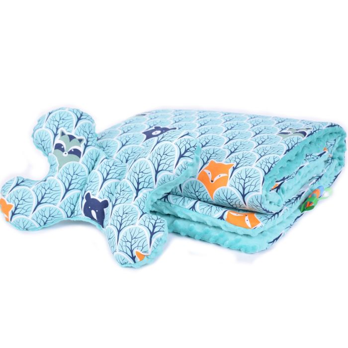 Komplektas "Forest" pledas 100x75cm ir pagalvė "drugelis" turk.sp.