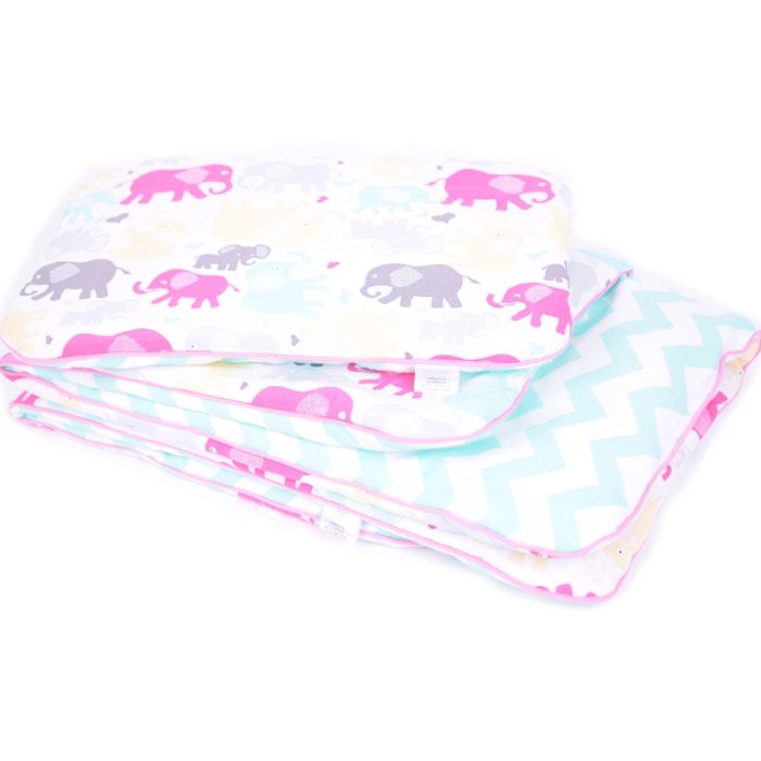 Komplektas vežimėliui "Dreams" pledas 60x75cm ir pagalvė 35x25cm turk.sp.