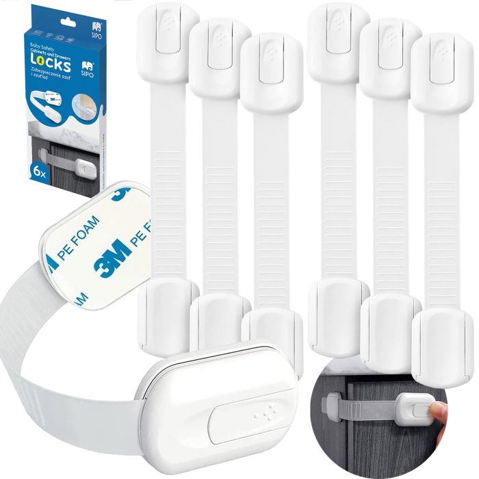 SIPO apsauga reguliuojama stalčiams durelėms 6 vnt SBS-217