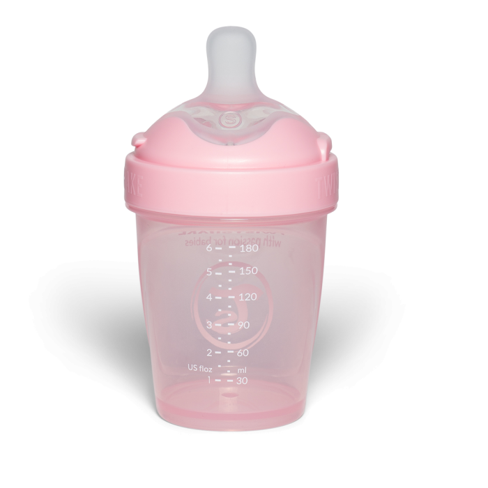 Twistshake buteliukas antikolikinis Pro Double 180ml rožinis 79008