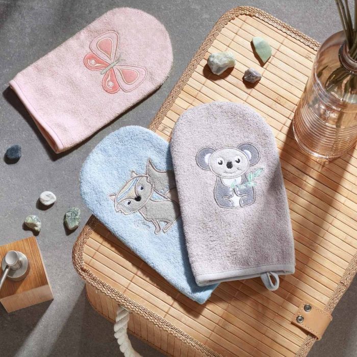 BabyOno pirštinė vaiko maudymui bambukinė rožinė 347/07