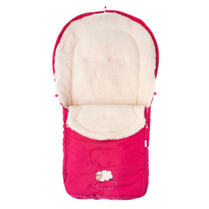 Sensillo vokelis vežimėliui, vilnonis, 95x40, raudonas, 827