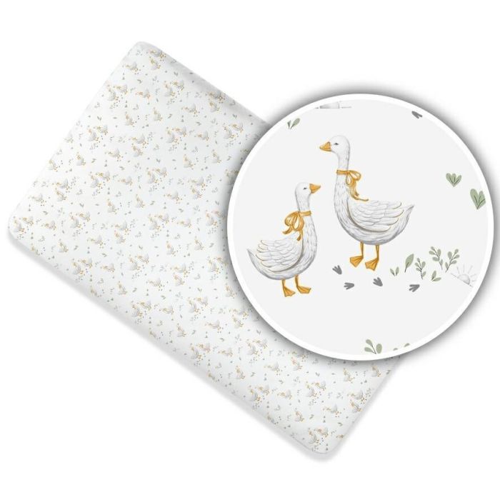 Ankras paklodė  su guma 120x60 žąsys