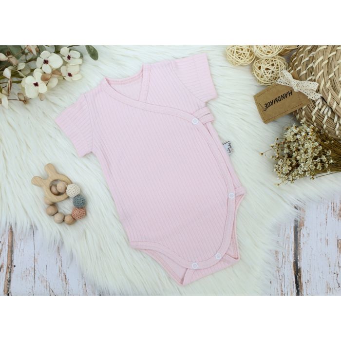 Kūdikio smėlinukas trumpomis rankovėmis "KOS"  pale rose