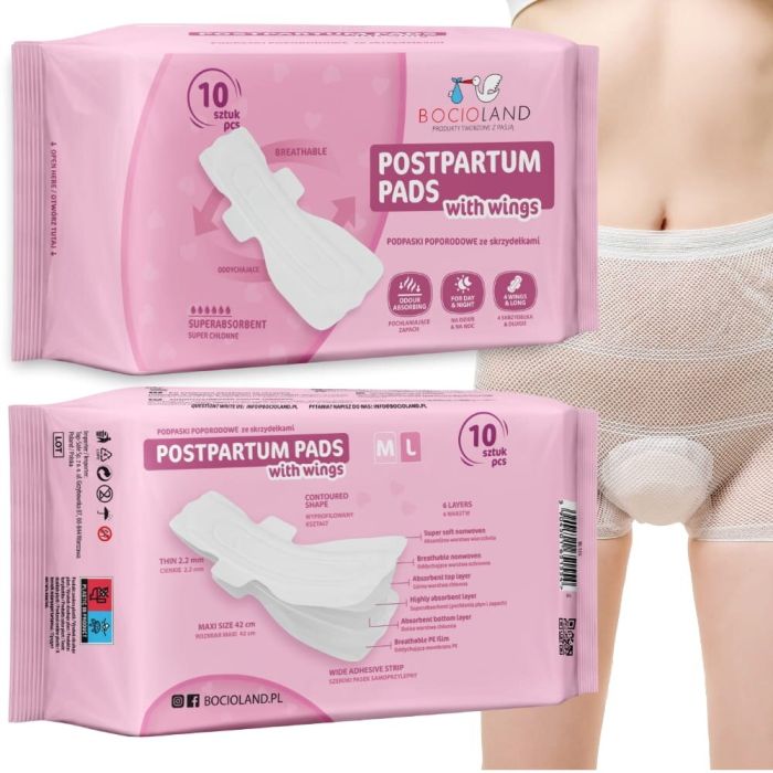 Bocioland įklotai po gimdymo 10 vnt BL155