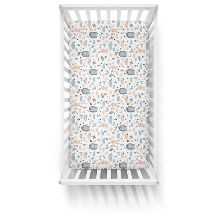 Ankras paklodė  su guma 120x60 ežiukas kiškis