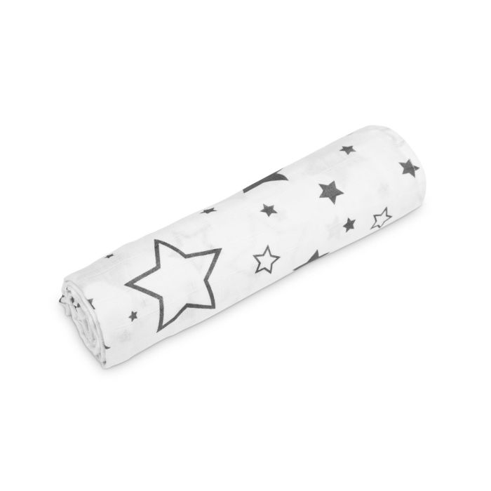 Sensillo didelis vystyklas medvilninis, žvaigždės, 120x20, 09923