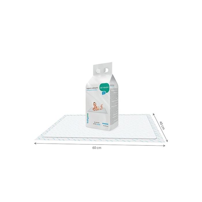 BabyOno kūdikio pervystymo paklotai, 20 vnt., 40x60, 513/20