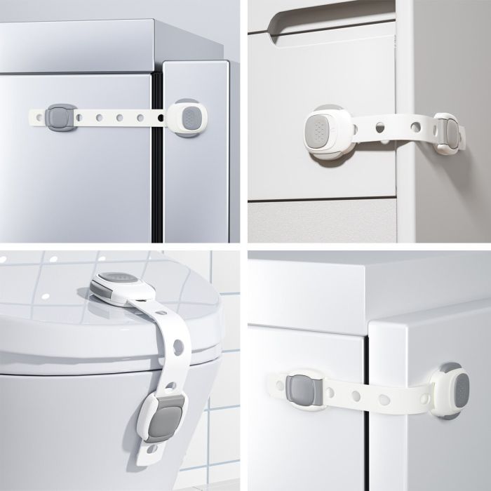 Babyono apsauga universali stalčiams ir šaldytuvui 2 vnt balta 1643