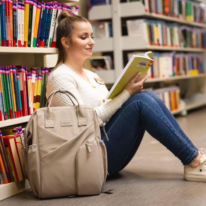 Babyono mamos kuprinė MODERN STYLE kreminė 1649/02