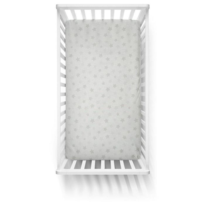 Ankras paklodė  su guma 120x60 žvaigždės pilka