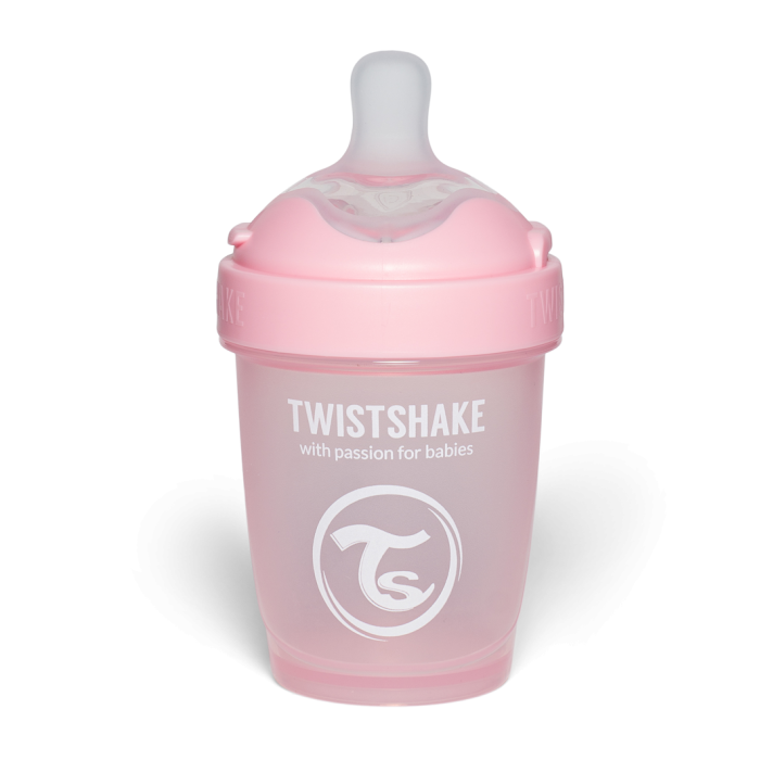 Twistshake buteliukas antikolikinis Pro Double 180ml rožinis 79008