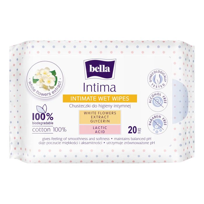 Drėgnos servetėlės intymiai higienai Bella Intima 20vnt