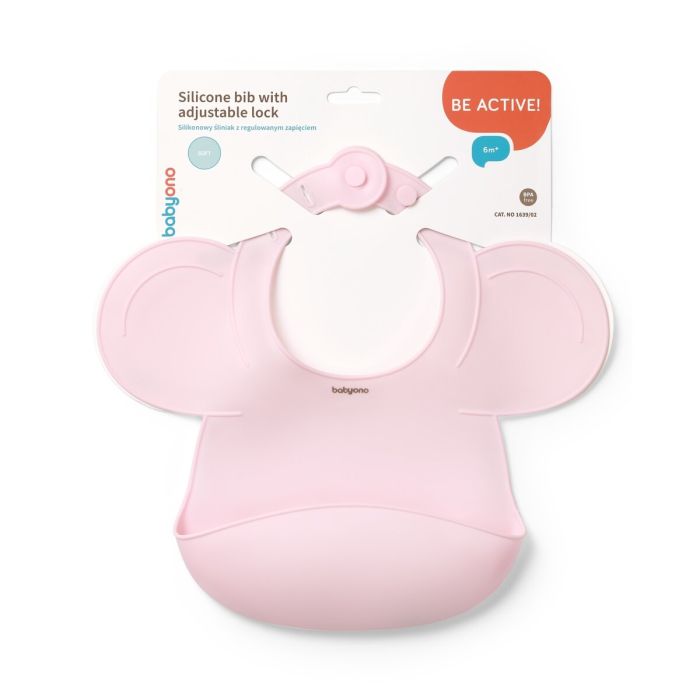 Babyono seilinukas silikoninis užsegamas rožinis 1639/02