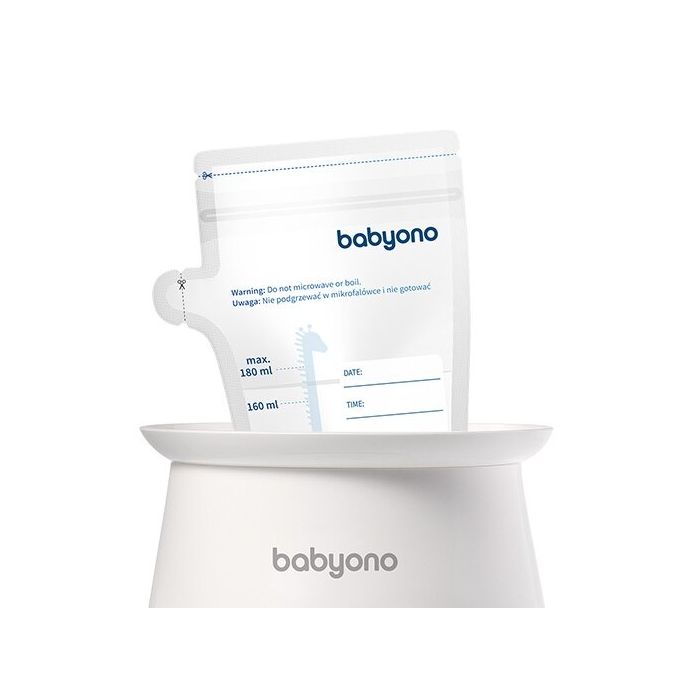 BabyOno maišeliai motinos pienui laikyti užšaldyti 30 vnt.x180 ml, 1084