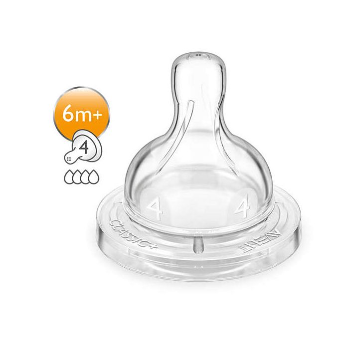 Žindukai AVENT "Classic" 6m+ greitos tėkmės