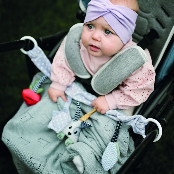 Babyono pledas megztas bambukinis mėlynas 1478/02