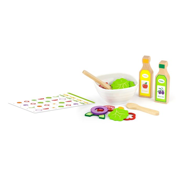 Viga medinis žaislas rinkinys salotoms 18M+ 51605