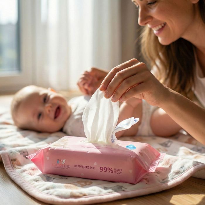 Bocioland drėgnosios servetėlės vandens pagrindu 60 vnt BL153