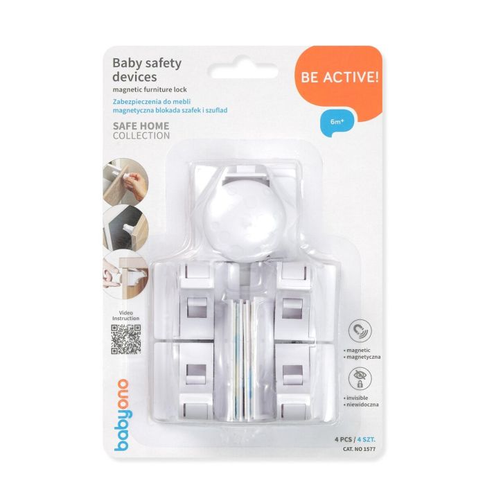 Babyono apsauga universali baldams su magnetu 4 vnt balta 1577