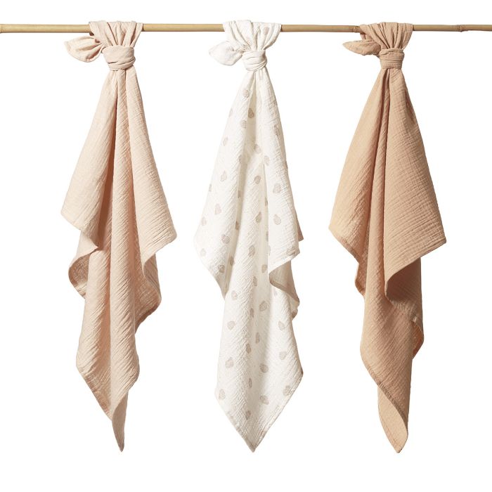 BabyOno vystyklai medvilniniai 3 vnt rudas 828/02