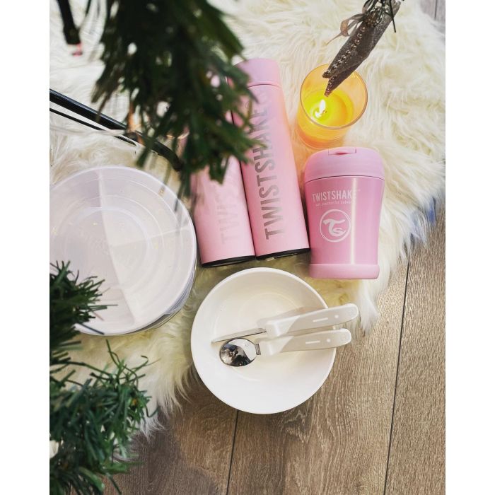 Twistshake dubenėlis su dangteliu baltas 78157