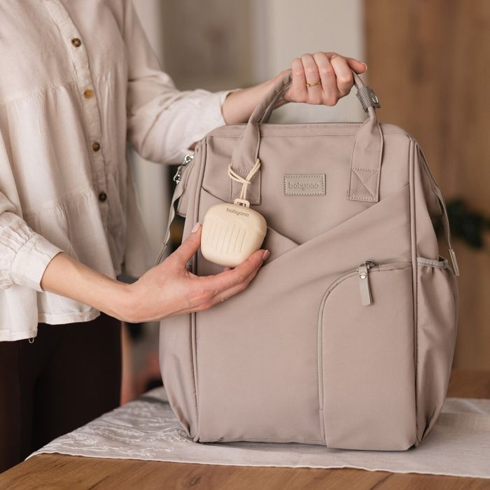 BabyOno čiulptukų dėklas silikoninis kreminis 1656/03