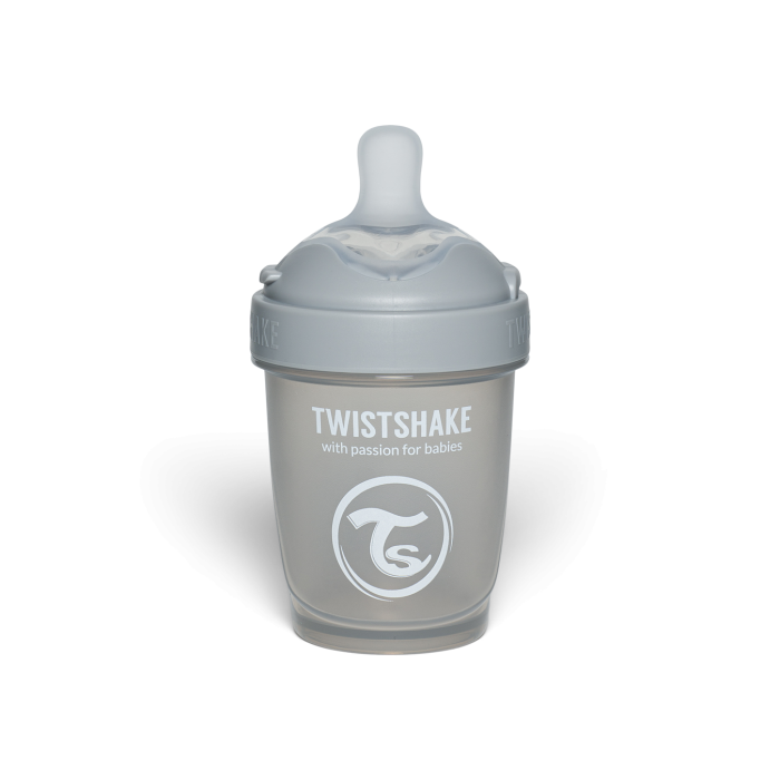 Twistshake buteliukas antikolikinis Pro Double 180ml pilkas 79010