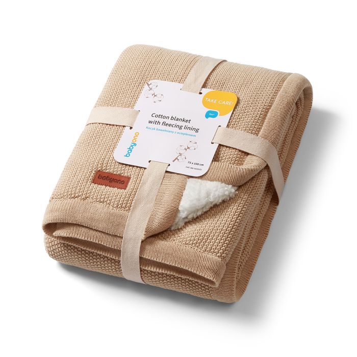 Babyono pledas medvilninis su flisu kreminis 1659/02