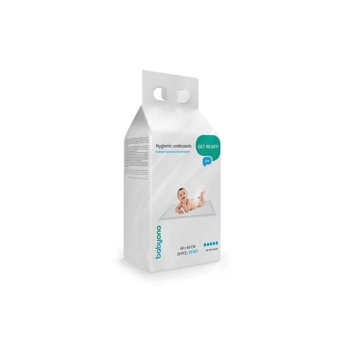 BabyOno kūdikio pervystymo paklotai, 20 vnt., 40x60, 513/20