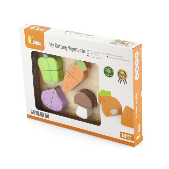 Viga medinis žaislas daržovės 18M+ 50979