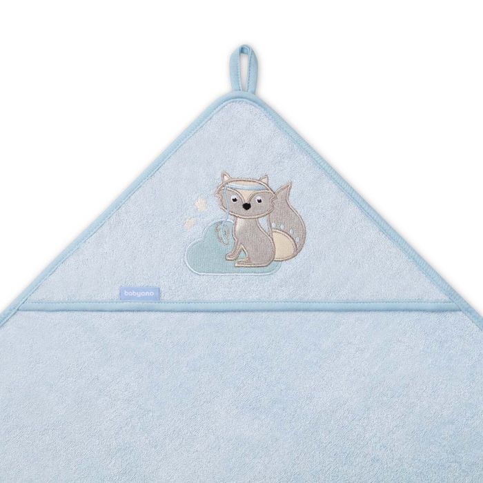 BabyOno rankšluostis su gobtuvu bambukinis 100x100 mėlynas 346/05
