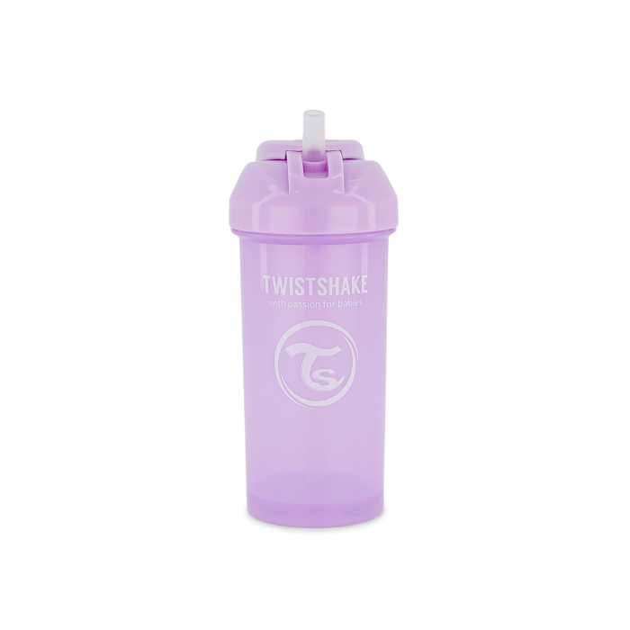 Twistshake buteliukas su šiaudeliu 360 ml nuo 6mėn violetinis 78591