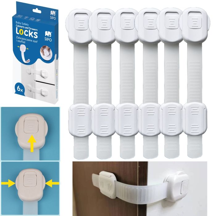 SIPO apsauga stalčiams durelėms 6 vnt SBS-218