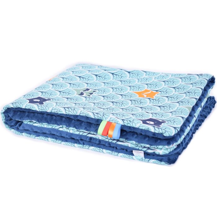 Komplektas "Forest" pledas 100x75cm ir pagalvė 30x40cm t.melsv.sp.