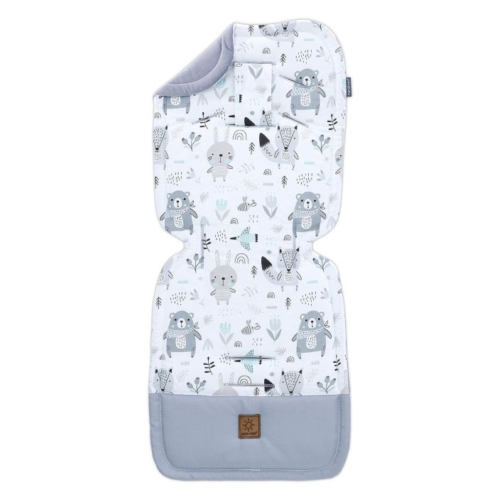 MamoTato įdėklas vežimėliui, 32x82, gyvūnai, pilkas