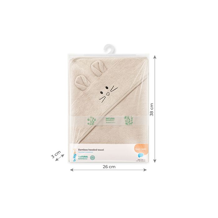 BabyOno rankšluostis su gobtuvu bambukinis 100x100 rudas 1553/05