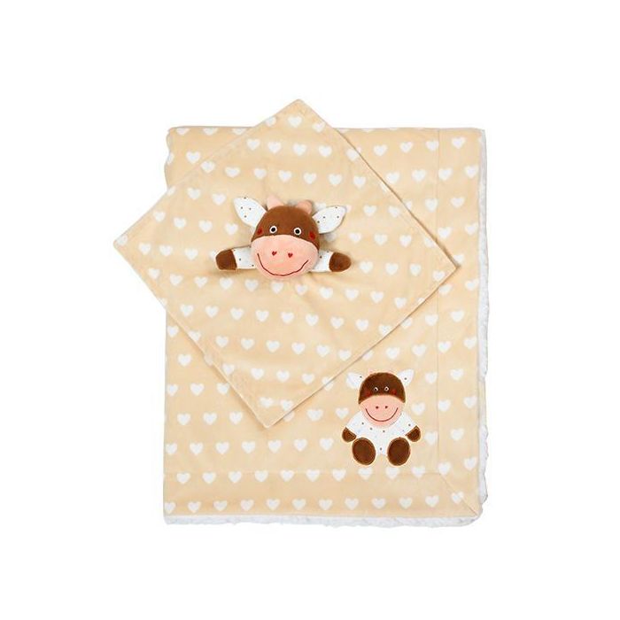 Babyono dvipusis pledas ruda karvutė su mygduku, 1412/04