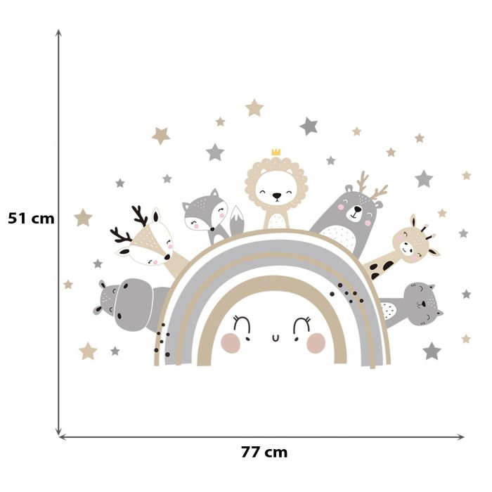 SIPO lipdukas sienoms gyvūnai 70x49cm WS63030