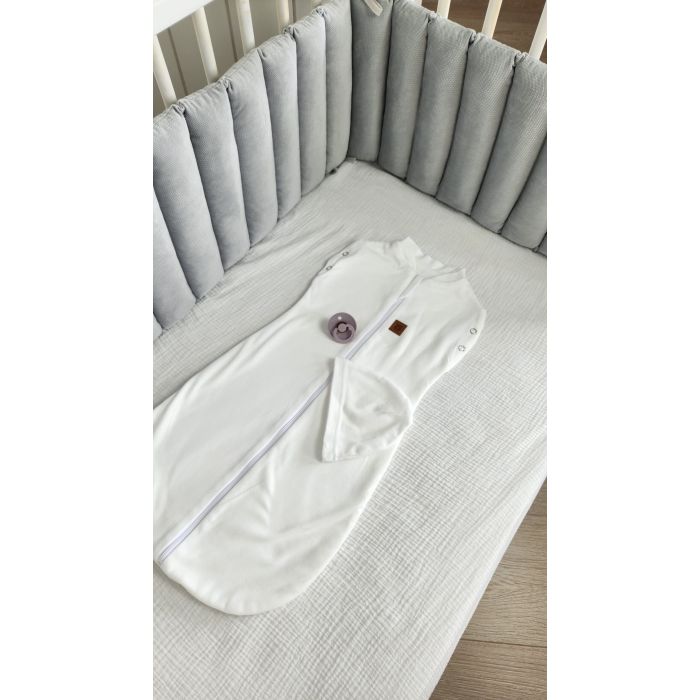 Kūdikio / vaiko Lovytės apsauga 180 cmx38 cm "Velvet style"  pilka