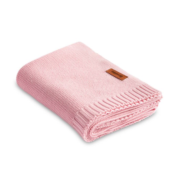 Megztas pledukas kūdikiui "Bamboo" 100x80 rožinis