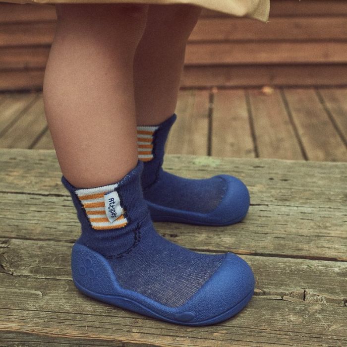 Pirmieji batukai kūdikiams Attipas "RAINBOOTS Blue" 