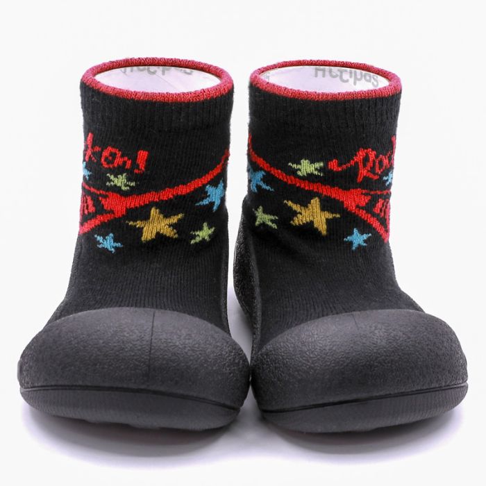 Pirmieji batukai kūdikiams Attipas "Rock black"