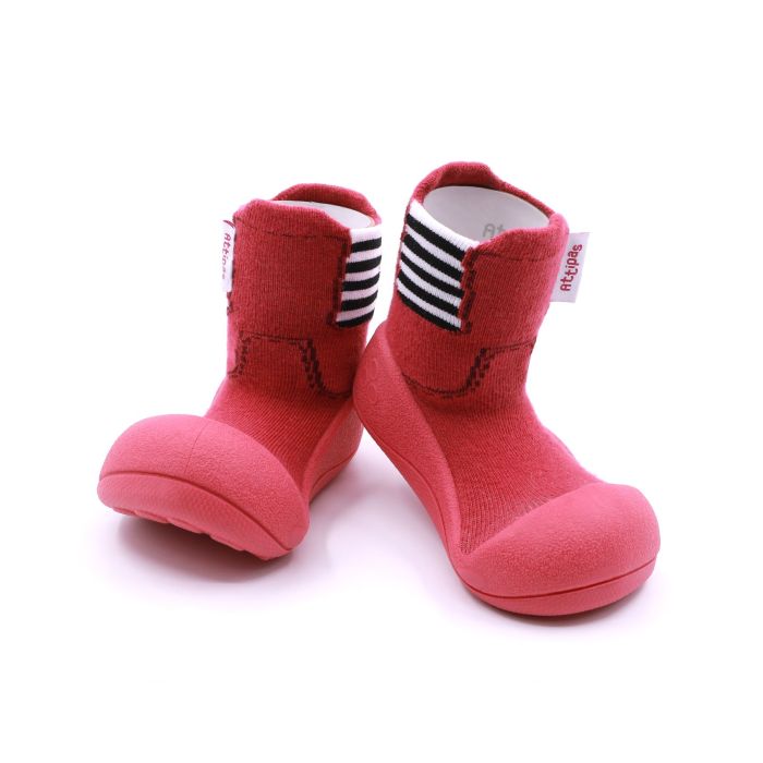 Pirmieji batukai kūdikiams Attipas "RAINBOOTS Red"