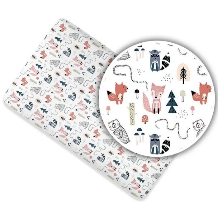 Ankras paklodė  su guma 120x60 lapė takelis