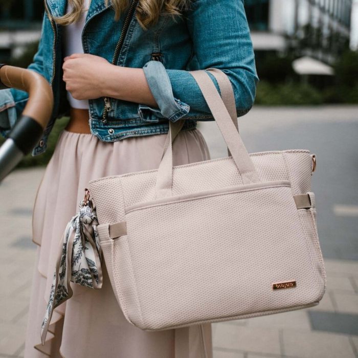 Krepšys - mamos rankinė kūdikio daiktams "Carmen beige"